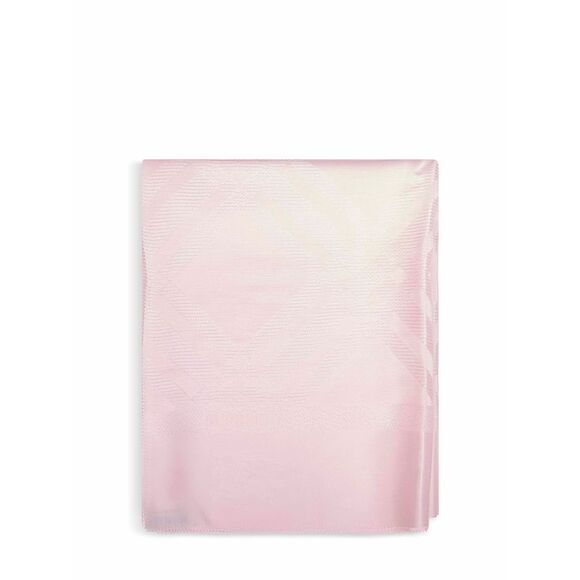 Burberry Women Pink Check Jacquard Silk Scarf